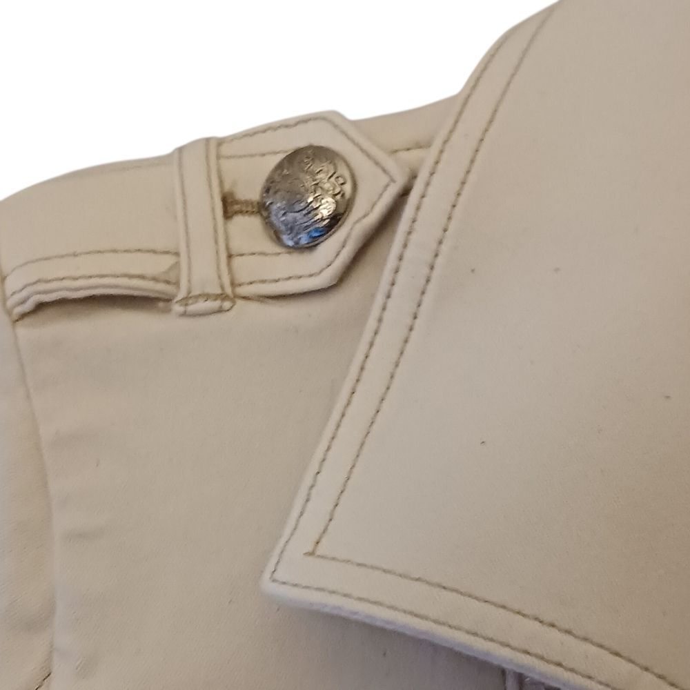 WHBM Cream Stretch Denim Jacket-14petite-EUC $128 Retail - Picture 6 of 12